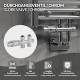thumbnail of Ventil-Armaturen Set Multiblock Chrome Durchgangsform inkl. Thermostatkopf