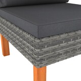 thumbnail of vidaXL Mittelsofas 2 Stk. Poly Rattan und Eukalyptus Massivholz