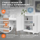 thumbnail of ML-Design Aktenschrank 90x40x90 cm Weiß | abschließbar, Stahl, 2 Böden, 2 Türen, Metallschrank Lagerschrank