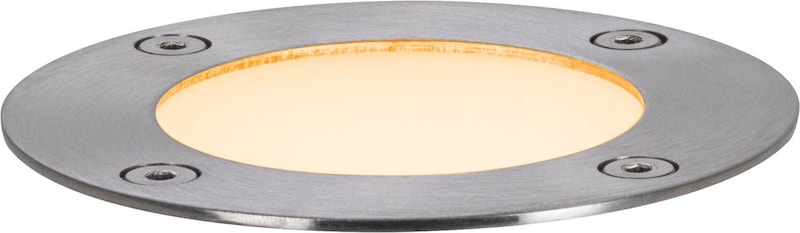 Un luminaire rond encastré en métal.