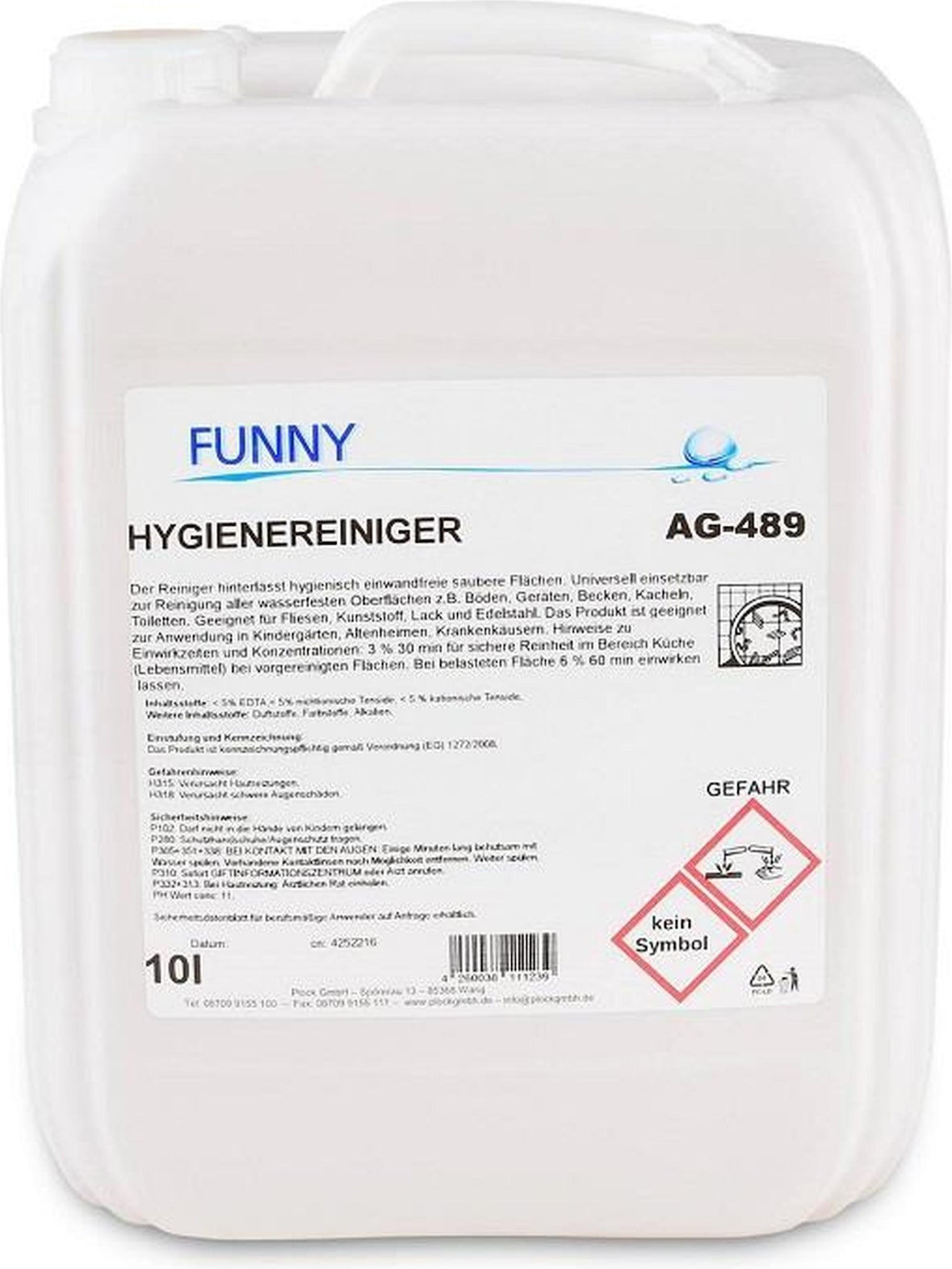 Funny Hygienereiniger - 10 L Kanister - schnellwirkend - Universalreiniger
