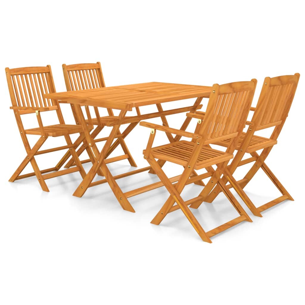 HELLOSHOP26 - Mueble comedor exterior plegable 5 piezas madera maciza de acacia 02_0014708