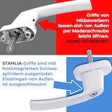 thumbnail of Abschließbare Fenstergriffe 8 Stück Aluminium Terrassentür Griff Balkontürgriff Fenstergriffe weiß