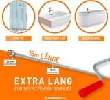 thumbnail of EBERTH Rohrreinigungsspirale 15m lang und Ø 9mm, effektive Abfluss Spirale für Rohre ab Ø 40mm, krallenförmiger Bohrkopf mit Ø 20mm