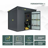 thumbnail of Hoggar - Caseta Metálica de Jardín 4,5m2 Formentera M - Paneles Robustos 0,40mm - Tragaluz de Policarbonato - Cierre con Llave - Cobertizo Metal