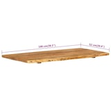 thumbnail of vidaXL Badezimmer-Waschtischplatte Massivholz Akazie 100x52x2,5 cm