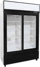 thumbnail of Romux® Glastürkühlschrank MA 600 Liter 2 Türen Glasschiebe | Professioneller Getränkekühlschrank mit Glastür & LED