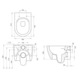 thumbnail of Geberit Hänge Wand Dusch WC Spülrandlos Toilette Taharet/Bidet Ventil Vorwandelement Set