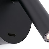 thumbnail of Faro Barcelona - Lampada da parete con braccio Boc Led integrato 3W - Metallo Verniciato, Camera da letto, 95lm, 3000K - Nera