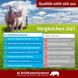 thumbnail of AL Briefkastensysteme 10 Fächer Premium Edelstahl Stand Briefkasten Anlage für Post A4 modern, robust, wetterfest, Artikelnummer: 132V10S1