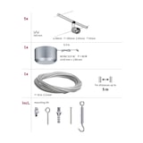 thumbnail of Paulmann Seilsystem Spice SaltLED Basisset GU5,3  max. 5x10W  dimmbar 230/12V Chrom matt 94145
