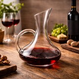 thumbnail of Glazen Cristal Decanter 1,5 Liter – Wijnkaraf met Handvat – Luxe Design – 21 x 21 x 35 cm