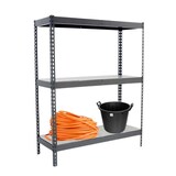 thumbnail of PROREGAL Schwerlastregal MID METAL YETI THREE | HxBxT 150x120x75cm | Fachlast 400kg | Grau | Regal Standregal Werkstattregal Lagerregal