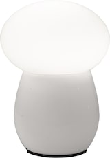 Eine weiße Pilzlampe.