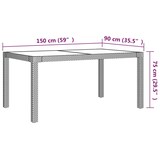 thumbnail of vidaXL 5-tlg. Garten-Essgruppe mit Kissen Poly Rattan Grau