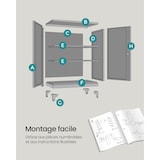 thumbnail of Helloshop26 - Caisson de bureau placard polyvalent armoire de bureau à 2 portes verrouillable meuble de rangement en acier pour 12_0004833
