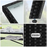 thumbnail of CASARIA® Polyrattan Gartentisch Glasplatte 190x90x74cm schwarz