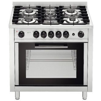 EKA Cuisinière 5 feux avec four électrique convection