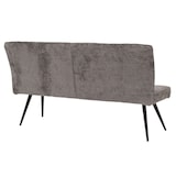 thumbnail of Sitzbank HWC-K16, Esszimmerbank Bank Polsterbank, Rückenlehne Stoff/Textil Chenille Metall 160cm ~ grau-braun