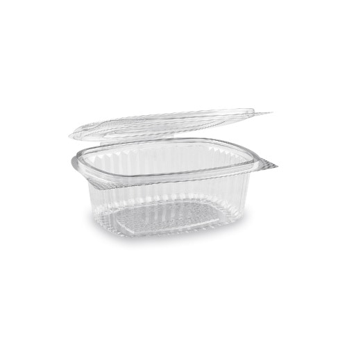 450 Feinkostbecher oval klar mit Deckel 500 ml PET