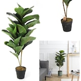 thumbnail of NATURN LIVING Planta de Caucho Plástico - ø 14 x 98 cm - Ficus Elastica - Árbol de caucho artificial - Planta sin mantenimiento - Verde