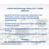 thumbnail of 2x WSB Industrial IFR 14500 AA Solar Akku LiFePO4 3,2V 600mAh