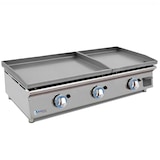 thumbnail of Plancha a gas profesional LUX WORLDMAI de 60+40 cm en acero laminado para hostelería. Plancha INOX para cocina industrial de bar y restaurante.