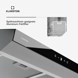 thumbnail of Klarstein Contempo Neo Unterbauhaube Abluft/Umluft 175 m³/h Abluftleistung SenseControl integrierte Touch-Steuerung Edelstahl / Acrylglasfront Grau
