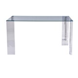 thumbnail of MF - Mesa de Comedor Modelo BETSY - Estructura en Acero Inoxidable, Tapa Cristal templado 160 x 90 cms -