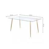 thumbnail of Mesa Cristal Templado Estilo Nordico 140cm. Comedor o Cocina Cambria