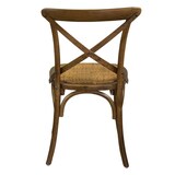 thumbnail of Vacchetti Sedia legno cross marrone chiaro sedutaintreccio cm51x55h46,5/89