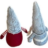 thumbnail of Kerst Gnome Kerst Gnoom Kerstkabouter - 22 x 6 cm - Grijs Rood - 2 Stuks