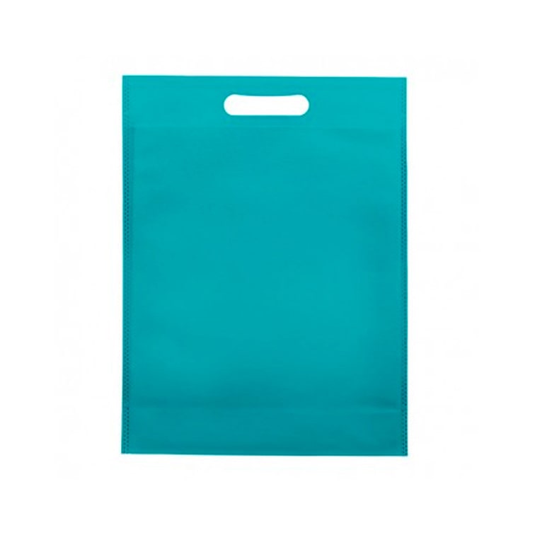 MONOUSO - Vliesstofftasche Gestanzten Griffen Aquamarinblau 30+10x40cm (200 Stück)