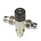 thumbnail of Caleffi Brauchwassermischer 3/4 Zoll Mischbatterie Thermomischer Verbrühschutz