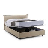 thumbnail of Dmora Letto matrimoniale Clio, Letto contenitore sfoderabile con testiera e giroletto contenitore imbottiti, adatto per materasso 160x190 cm, Beige