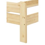 thumbnail of Einzelbett Futonbett 90x200 Kieferbett Massivholz natur Rollrost Matratze 60.39-09FLM