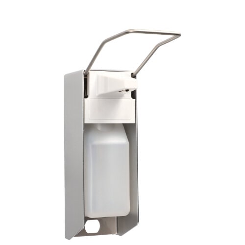 Body Products Wandspender 27,5 cm x 8,5 cm x 23 cm "Aluminium" 500 ml, Langarmhebel, inkl. Leerflasche