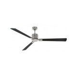 thumbnail of Ventilatore da soffitto CasaFan ECO NEO III 152 BN-WN/SI WIFI con motore cromato spazzolato/pale reversibili in wengé e argento