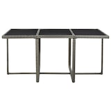 thumbnail of vidaXL 11-tlg. Garten-Essgruppe mit Auflagen Poly Rattan Grau