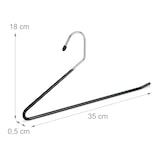 thumbnail of Relaxdays Hosenbügel 12er Set, rutschfest, Kleiderbügel für Hosen, gummiert aus Metall, platzsparend, 18 cm, schwarz