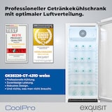 thumbnail of Exquisit Glastürkühlschrank, 240l Getränkekühlschrank mit LED, Umluft, 4 verstellbare Ablagen, CoolPro, GKS5220-GT-431D weiss