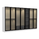 thumbnail of Armario Kale-6665 blanco negro 210x186x50 cm