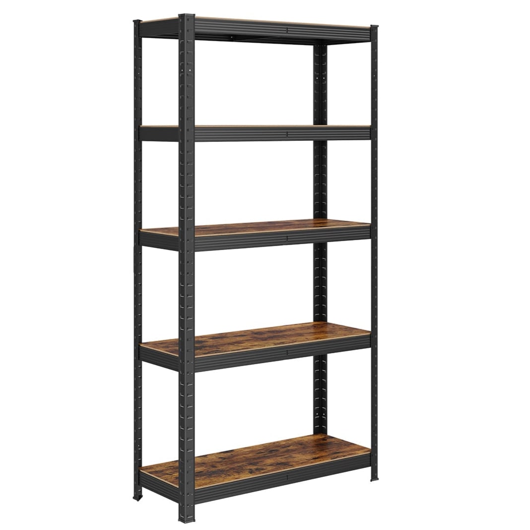 Helloshop26 - Robuust 5-laags stellingkast 150 x 75 x 30 cm totale draagcapaciteit 650 kg (130 kg per laag) industriële stijl 12_0005439