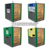 thumbnail of Colonne aérienne d'apport volontaire 4m3 kinshofer acier roméo-lot de 4 - VERT