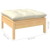 thumbnail of vidaXL 12-tlg. Garten-Lounge-Set mit Creme Kissen Massivholz Kiefer