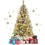 thumbnail of COSTWAY 150 cm künstlicher Weihnachtsbaum mit Beleuchtung, Schnee, Weihnachtsbaum