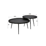 thumbnail of KAWOLA Couchtisch MAURI Set 2-tlg. Stahl schwarz