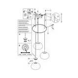 thumbnail of Brena - Fabas Luce 3-flammige runde Pendelleuchte - 30 W dimmbare LED - Transparente runde Deckenrosette d. 35 cm