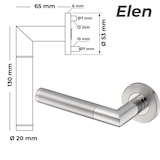 thumbnail of Türgriff Edelstahl Türgarnitur Türdrücker Türbeschlag Türklinke Innentür Bad WC ELEN WC Garnitur-SET