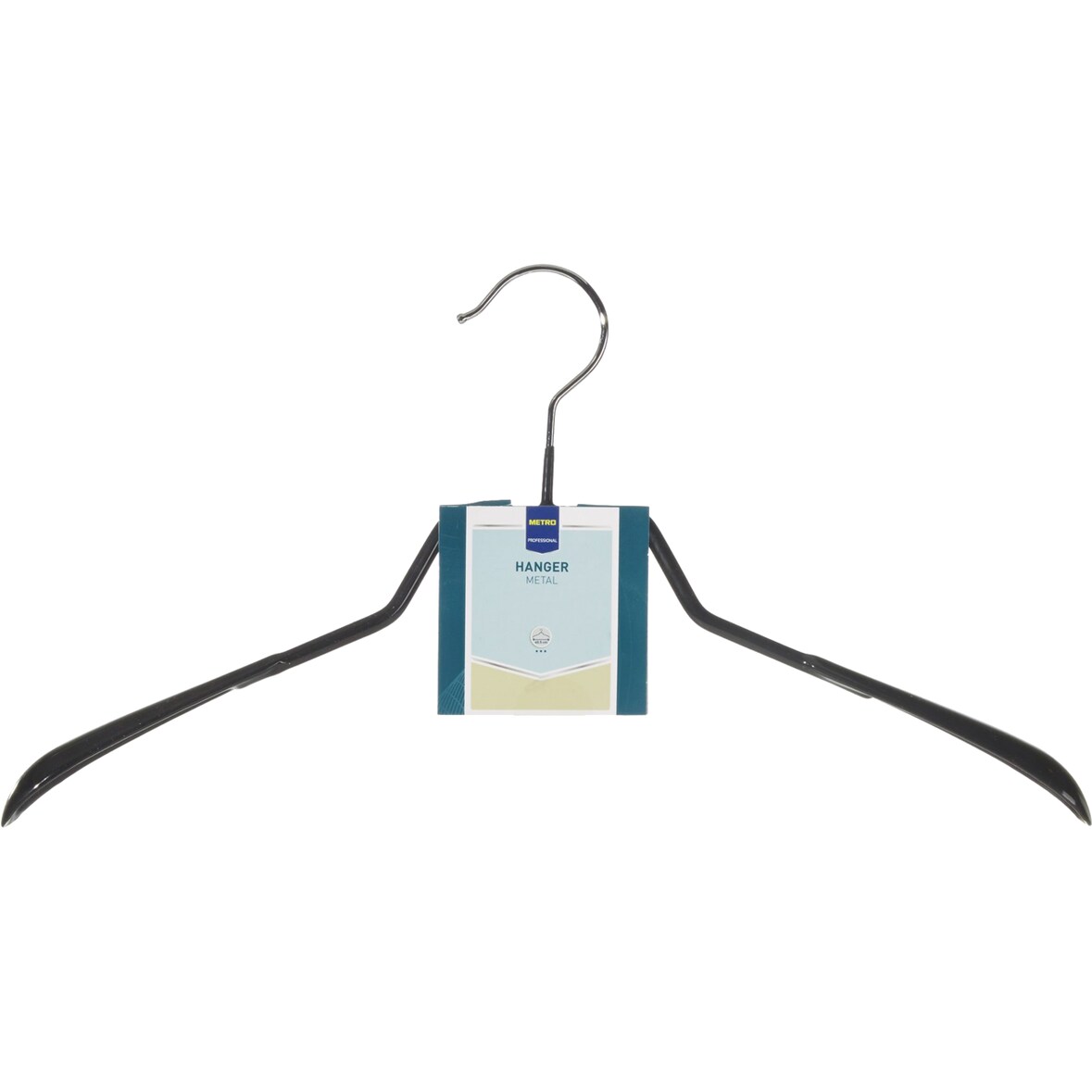 METRO Professional Drahtkleiderbügel, Breite Schulter, 40.5 cm, schwarz